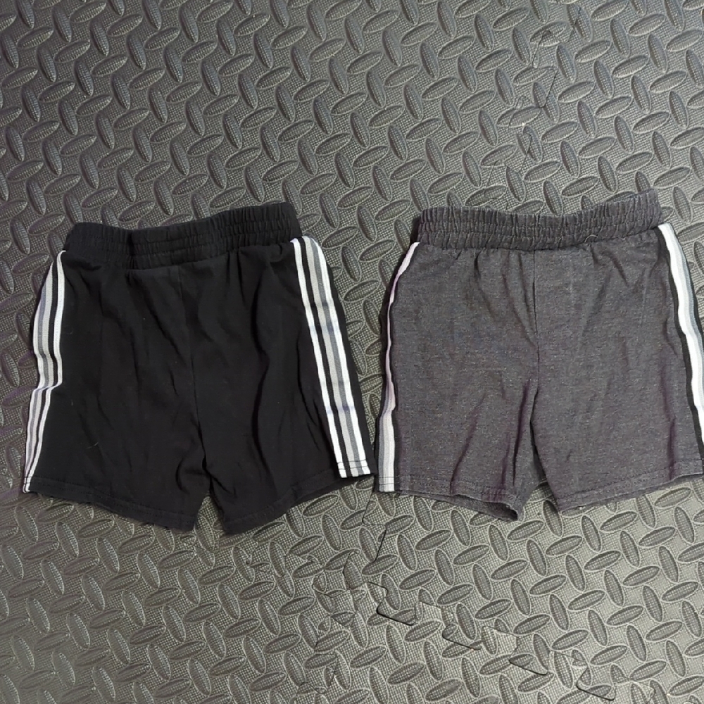 Garanimals 2T Black and Gray Athletic Shorts with Stripes